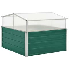 vidaXL Θερμοκήπιο Σπορείο Πράσινο 100x100x77 εκ. Γαλβανισμένος Χάλυβας