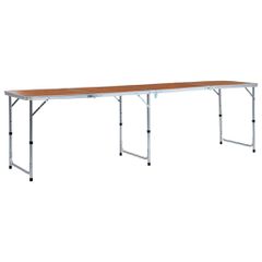 vidaXL Τραπέζι Κάμπινγκ Πτυσσόμενο 240 x 60 εκ. Αλουμινίου
