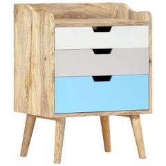 vidaXL Κομοδίνο 47 x 35 x 63 εκ. από Μασίφ Ξύλο Μάνγκο
