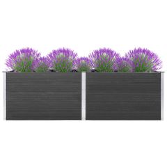 vidaXL Ζαρντινιέρα Υπερυψωμένη Γκρι 300 x 50 x 91 εκ. από WPC