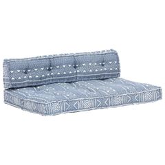 vidaXL Μαξιλάρι για Καναπέ από Παλέτες Ίντιγκο Patchwork Υφασμάτινο