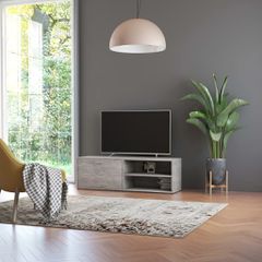 vidaXL Έπιπλο Τηλεόρασης Γκρι Σκυροδέματος 120x34x37 εκ. Επεξ. Ξύλο