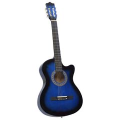 vidaXL Κιθάρα Western Classical Cutaway με 6 Χορδές Μπλε Σκίαση 38"