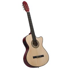 vidaXL Κιθάρα Western Classical Cutaway με Ισοσταθμιτή 6 Χορδές Μαύρη