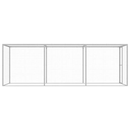 vidaXL Κλουβί Γάτας 4 x 1,5 x 1,5 μ. από Γαλβανισμένο Χάλυβα-thumb-2