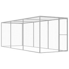 vidaXL Κλουβί Γάτας 4 x 1,5 x 1,5 μ. από Γαλβανισμένο Χάλυβα