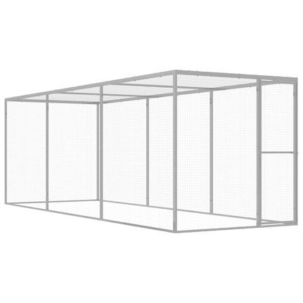 vidaXL Κλουβί Γάτας 4 x 1,5 x 1,5 μ. από Γαλβανισμένο Χάλυβα