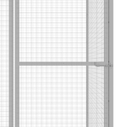 vidaXL Κλουβί Γάτας 4 x 1,5 x 1,5 μ. από Γαλβανισμένο Χάλυβα-thumb-3