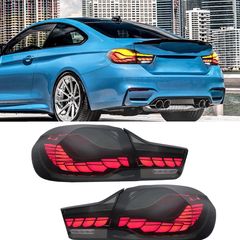 ΦΑΝΑΡΙΑ ΠΙΣΩ OLED Taillights BMW 4 Series F32 F33 F36 M4 F82 F83 (2013-03.2019) Red Smoke with Dynamic Sequential Turning Light