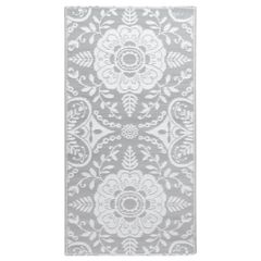 vidaXL Χαλί εξωτερικού χώρου ARAKIL ανοιχτό γκρι 80x150 cm PP-thumb-1