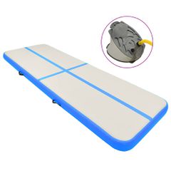 vidaXL Στρώμα Ενόργανης Φουσκωτό Μπλε 500 x 100 x 20 εκ. PVC με Τρόμπα