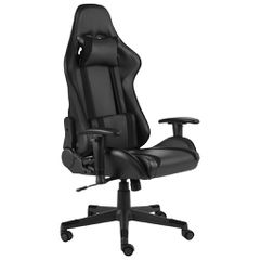 vidaXL Καρέκλα Gaming Περιστρεφόμενη Μαύρη από PVC