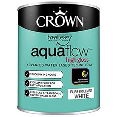 Λαδομπογιά Νερού Λευκή Γυαλιστερή Aquaflow 750ml CROWN 5093167