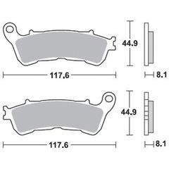 Εμπρός Ημιμεταλλικά Τακάκια Braking SM1 910 Για Honda Forza 250/300