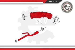 Ελαστικός σωλήνας αναρρόφησης, φίλτρο αέρα NTY GPPCH001