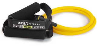 Amila Λάστιχο Gymtube Με Clip 140Cm Ultra Light Κίτρινο (48125)