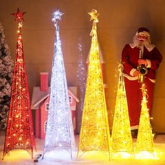 Χριστουγεννιάτικο Δέντρο Πυραμίδα με Ενσωματωμένο LED Φωτισμό 240cm QMSJS8007