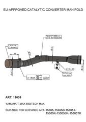 Leovince Κατάργηση Καταλύτη S.Steel Yamaha T-Max 560 