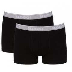 Ανδρικό Boxer SLOGGI Go ABC H Short (2 Pack) Μαύρο