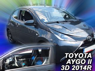 TOYOTA AYGO 3D 2014+   ΖΕΥΓΑΡΙ ΑΝΕΜΟΘΡΑΥΣΤΕΣ ΑΥΤΟΚΙΝΗΤΟΥ ΑΠΟ ΕΥΚΑΜΠΤΟ ΦΙΜΕ ΠΛΑΣΤΙΚΟ HEKO - 2 ΤΕΜ.