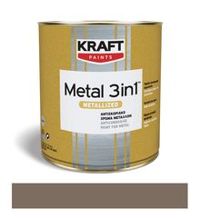 METAL 3 IN 1 ΜΕΤΑΛΛΙΖΕ ΓΥΑΛΙΣΤΕΡΟ ΧΑΛΚΟΣ 520 ΒΕΡΝΙΚΟΧΡΩΜΑ ΔΙΑΛΥΤΟΥ KRAFT 750ML