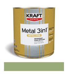 METAL 3 IN 1 ΜΕΤΑΛΛΙΖΕ ΓΥΑΛΙΣΤΕΡΟ ΠΡΑΣΙΝΟ 522 ΒΕΡΝΙΚΟΧΡΩΜΑ ΔΙΑΛΥΤΟΥ KRAFT 750ML