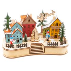 Χριστουγεννιάτικο φωτιζόμενο χωριό με κίνηση, πολύχρωμο - Small Foot