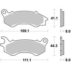 Εμπρός Ημιμεταλλικά Τακάκια Braking SM1 954 Για Honda PCX 125 09-17