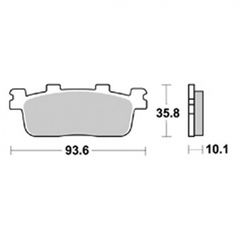 Πίσω Ημιμεταλλικά Τακάκια Braking SM1 958 Για Yamaha X-Max 400 13-21