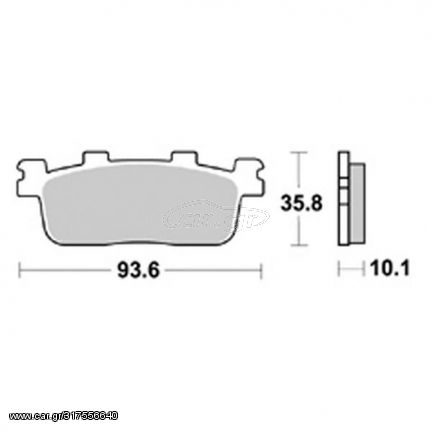 Πίσω Ημιμεταλλικά Τακάκια Braking SM1 958 Για Yamaha X-Max 400 13-21