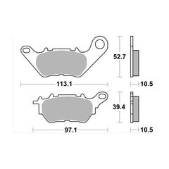 Πίσω Ημιμεταλλικά Τακάκια Braking SM1 979 Για Yamaha XMax 300 19-21