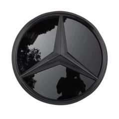 Carro 236447 Σήμα Μάσκας Mercedes Benz GLK CLS Στρόγγυλο Στεφάνι Μαύρο με Μαύρο Καθρέφτη Φ18cm 1 Τεμάχιο