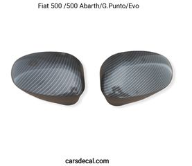 Fiat 500 Grande Punto Evo Carbon Καπάκια Καθρεπτών