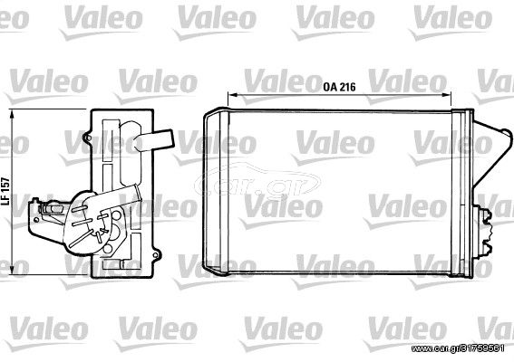 Εναλλάκτης θερμότητας, θέρμανση εσωτερικού χώρου VALEO 811397