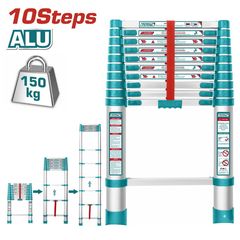 Σκάλα Αλουμινίου Πτυσσόμενη TOTAL 10 Σκαλοπάτια ( THLAD08101 )