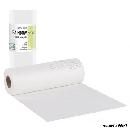 Οδοντιατρικό Ρολό 29cm x 50m 1ply + 1ply Πλαστικό Λευκό Άσπρο