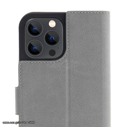 Promiz (PZ-10352) Wallet Case - Light Grey, Apple iPhone 13 Pro Max