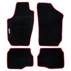 Μοκέτα Velgum μαύρη με κόκκινο ρέλι για Seat Ibiza III / Cordoba II 4τμχ