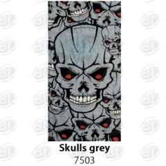 ΜΠΑΛΑΚΛΑΒΕΣ ΛΑΙΜΟΥ ΣΩΛΗΝΑ  MODEKA 110630 SKULLS GREY - (ΓΕΡ)