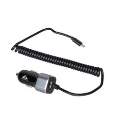 Φορτιστής κινητών microUSB +USB 12/24V 2.4A