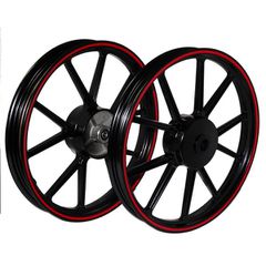ΤΡΟΧΟΙ ΑΛΟΥΜ HND GRAND 10-ΜΠ/ΣΟΙ X1-R ΜΑΥΡ/ΚΟΚ (XR110-107322533) - (ΜΑΛ)