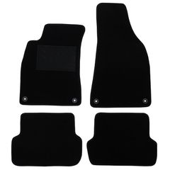 Πατάκια δαπέδου μοκέτας Tuft μαύρα για Audi A4 (B6/B7) / Seat Exeo 4τμχ