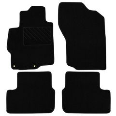 Πατάκια δαπέδου μοκέτας Tuft μαύρα για Mitsubishi Lancer (IX) / Lancer Evolution 4τμχ