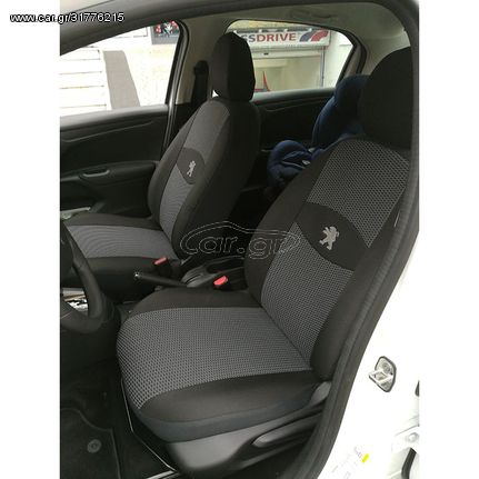 Καλύμματα καθισμάτων μαύρο πικέ για Peugeot 301 (6τμχ)