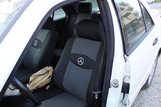 Καλύμματα καθισμάτων γκρι-μαύρο πικέ για Mercedes W202 (10τμχ)