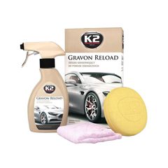 Συντηρητής κεραμικής επίστρωσης K2 Gravon Reload 250ml με πανί και σφουγγάρι σετ 3τμχ