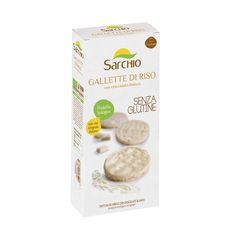 Ρυζογκοφρέτα με Λευκή Σοκολάτα Βιολογική Χωρίς Γλουτένη Sarchio Gallette di Riso 100g