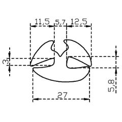 Λάστιχο προφίλ Η DH041