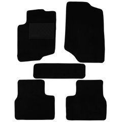 Πατάκια δαπέδου μοκέτας Clan μαύρα για Peugeot 207 4τμχ