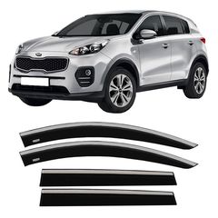 Ανεμοθραύστες Niken εξωτ. τοποθέτησης Chrome για Kia Sportage IV 4τμχ